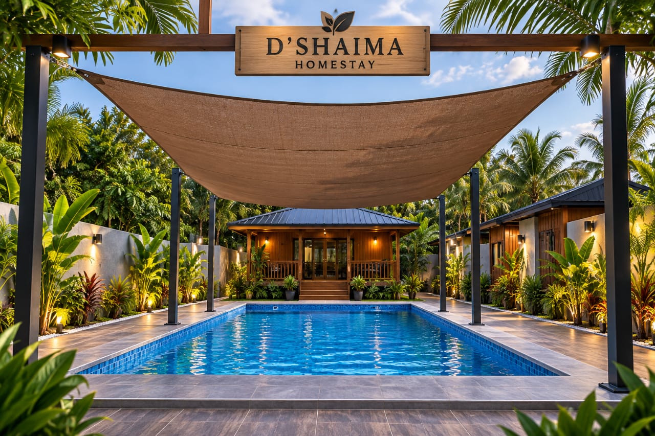 Ilustrasi kolam D'Shaima Homestay